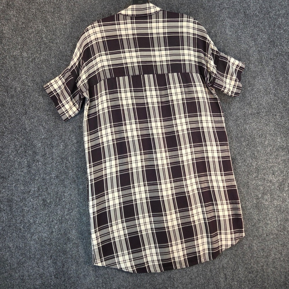 Madewell Plaid Shirt Dress Women's XS Relaxed Fit Casual Summer Mini Pockets - Picture 13 of 13